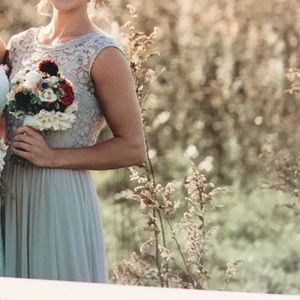 David’s Bridal Size 8 Champagne bridesmaid dress